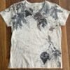 Eco-printed leaf design t-shirt.
