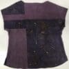 Purple patchwork top, back view.