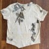 Beige t-shirt with floral eco print.