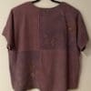 Purple linen top, back view, tie-dye.