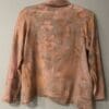 Eco-printed pink and beige long-sleeve top.