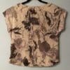 Eco-printed linen top, botanical design.