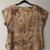 Eco-printed linen top, leaf design.