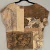 Eco-printed patchwork linen top.