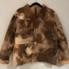 Brown and beige abstract patterned jacket.